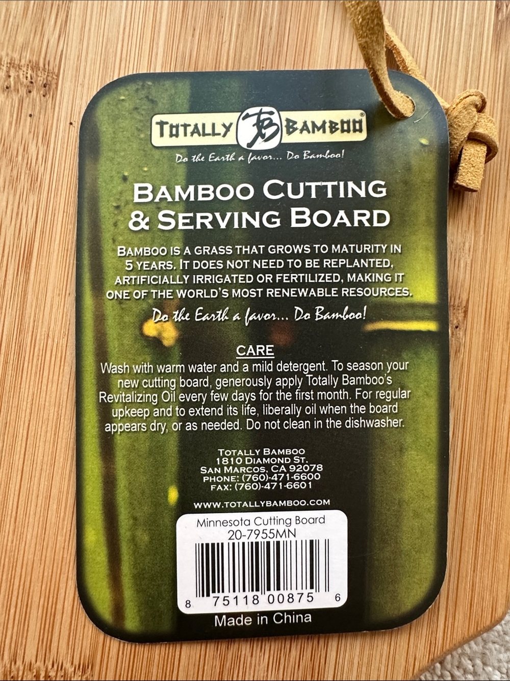 NWT Totally Bamboo Minnesota Cutting Charcuterie Board w Co-branding - Picture 6 of 9